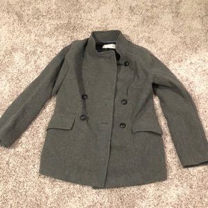 Banana Republic Grey Peacoat